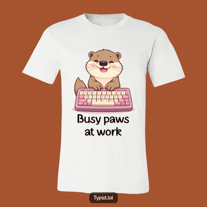 Funny Otter Coder T-Shirt: Happy Tech Wear for Busy People
