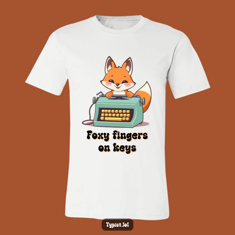 Funny Fox Speed Typist T-Shirt: Vintage Writer Humor Gift