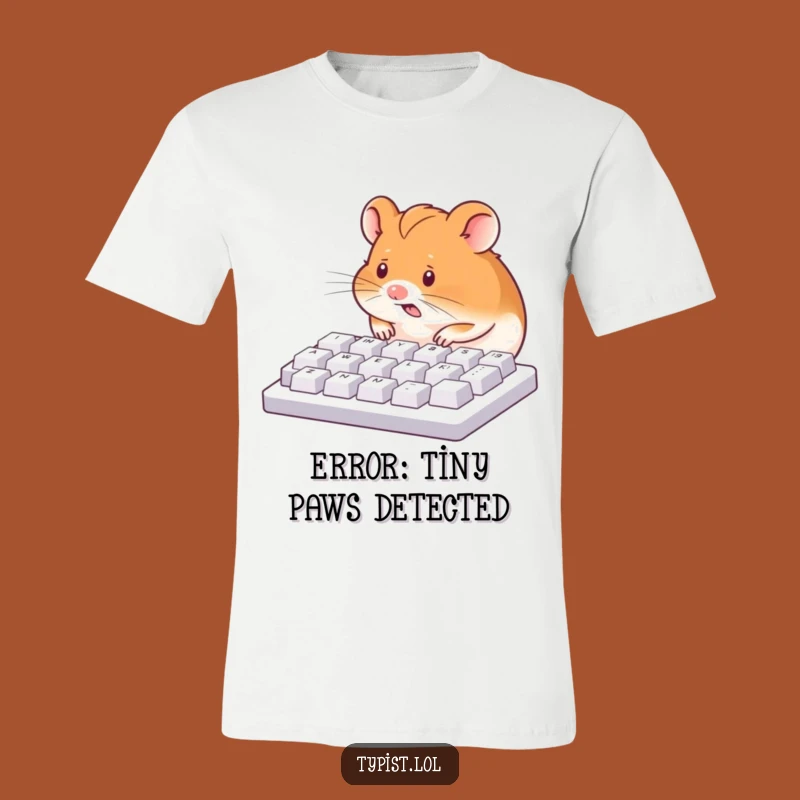 Funny Hamster Keyboard Nose Peck T-Shirt - Hilarious Pet Lover Tee