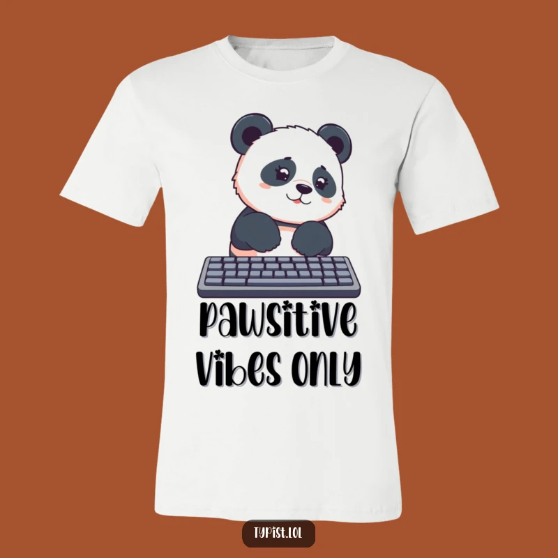 Funny Panda Typing T-Shirt: Hilarious Gift for Gamers and Coders Alike