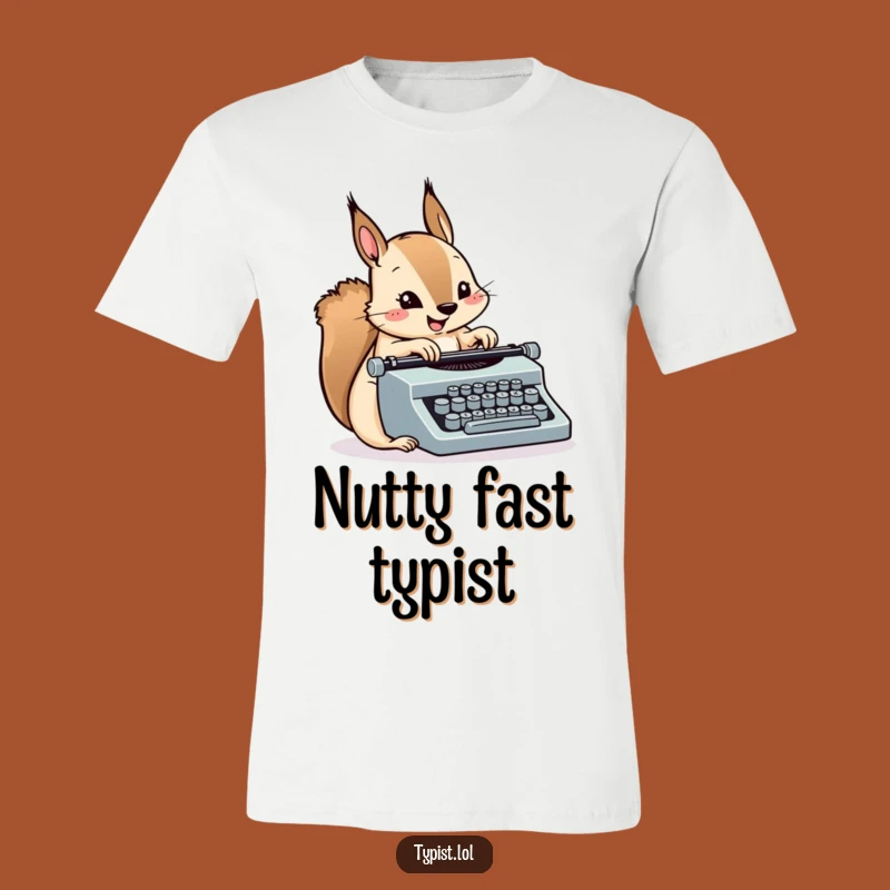 Funny Squirrel Typewriter T-Shirt: Show Off Your Speedy Personality