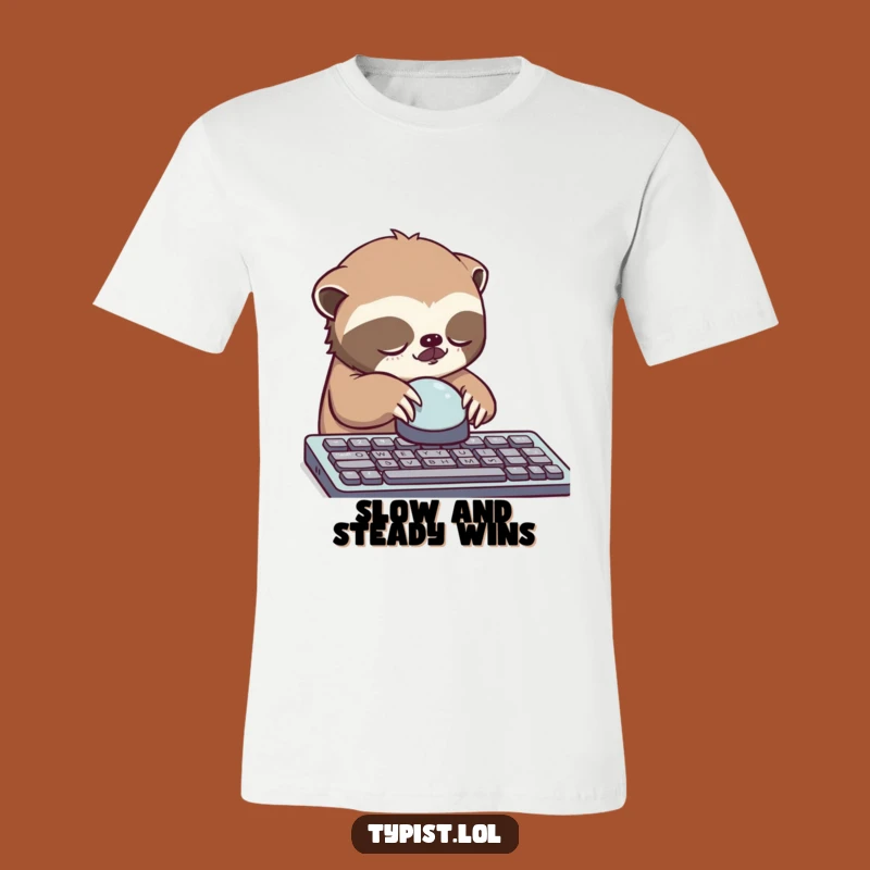 Funny Sloth Keyboard Button T-Shirt: A Hilarious Tee for Laid-back Souls