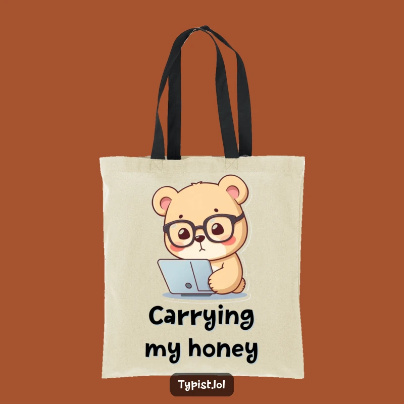 Funny Bear Reading Glasses Tote Bag: Hilarious Accessory for Book Lovers