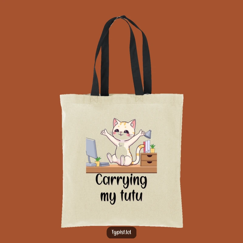 Funny Ballet Cat Tote Bag: Carry Your Laughs and Essentials with This Hilarious Accessory
