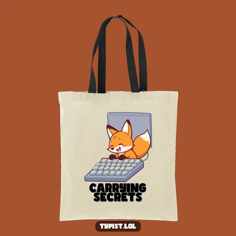 Funny Fox Computer Tote Bag: Hilarious Accessory for Tech Enthusiasts