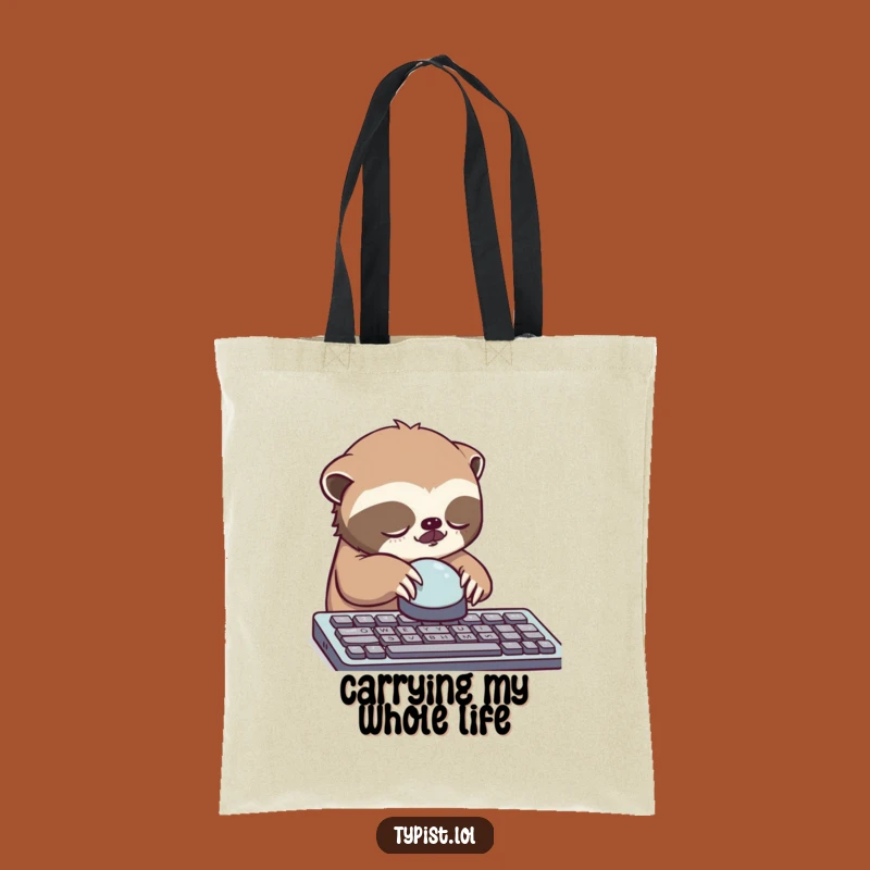 Funny Sloth Button Tote Bag: A Hilarious Carry-all for the Slow & Steady