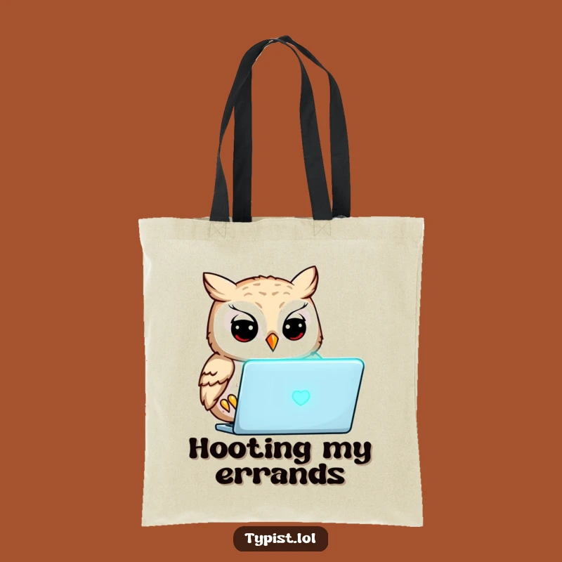 Funny Focused Owl Tote Bag: Carry Your Knowledge with Scholarly Humor
